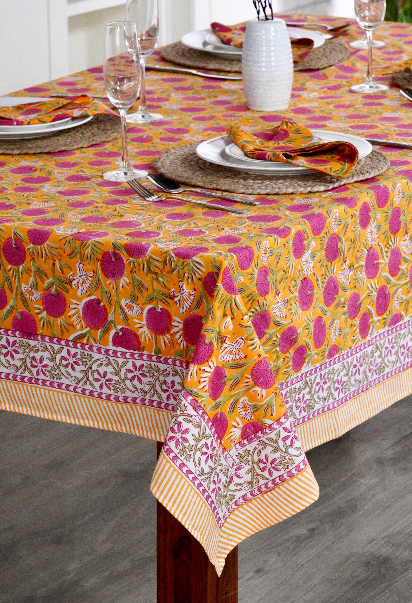 Tablecloth Blossom Tangerine