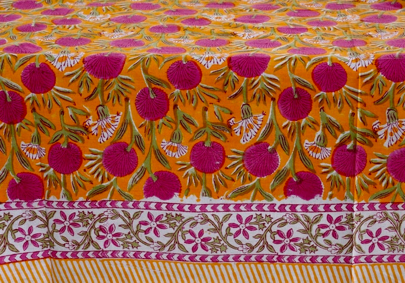 Tablecloth Blossom Tangerine