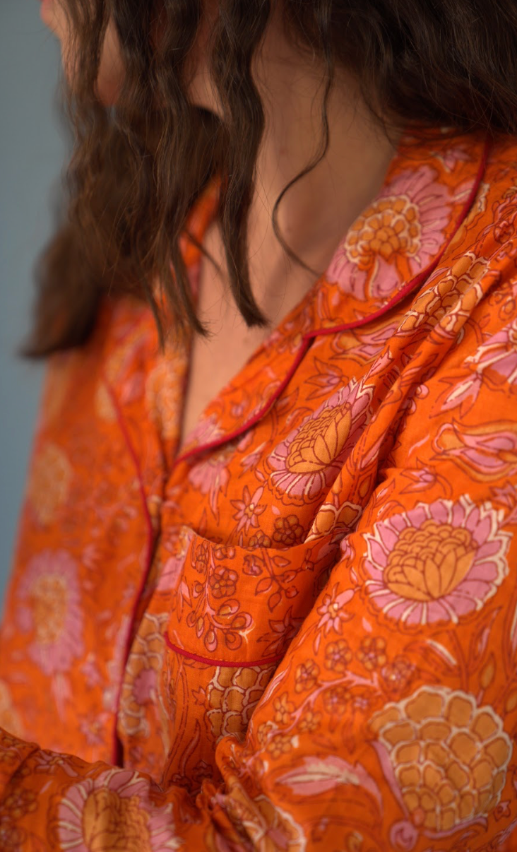 Pajama - Orange Ginger Kids & Woman
