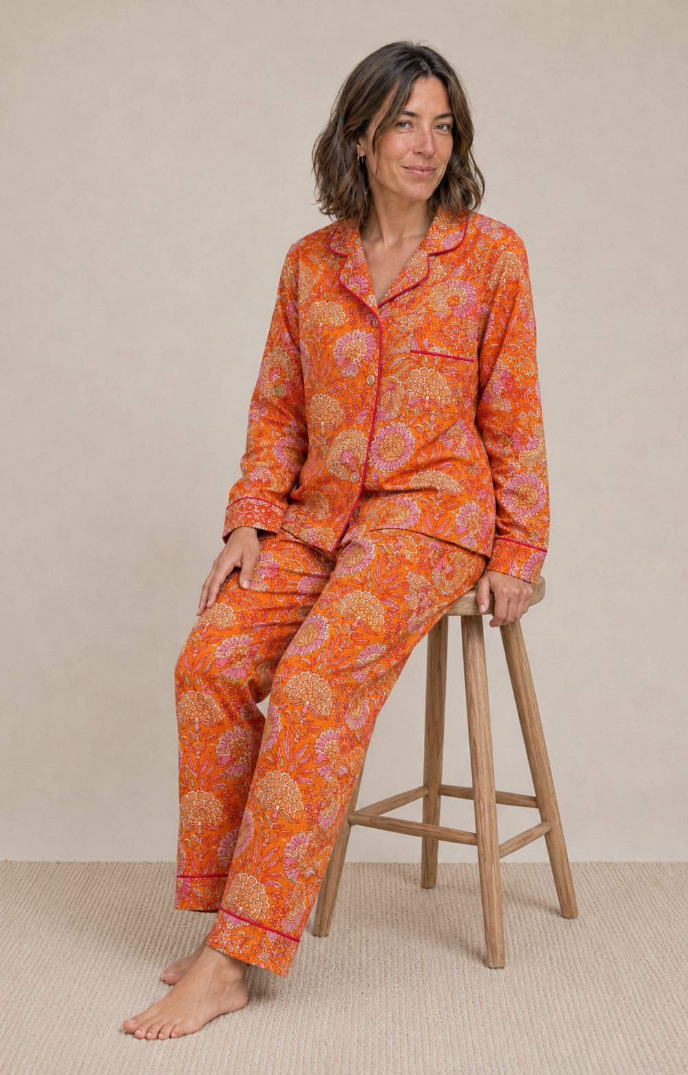 Pajama - Orange Ginger Kids & Woman