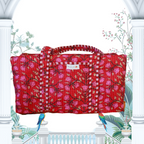 Week-end bag - Red flowers