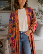 Kimono vest Woman- Orange pepper