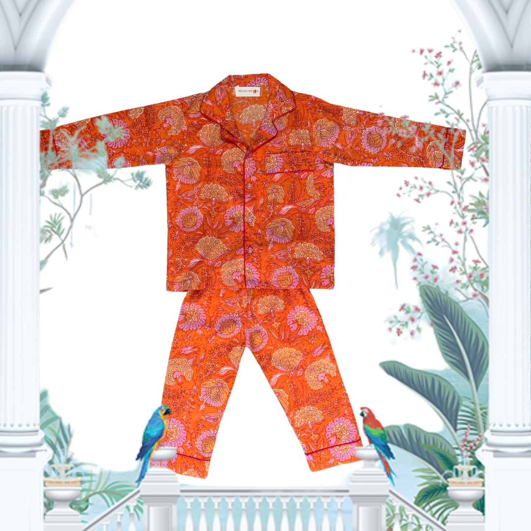 Pajama - Orange Ginger Kids & Woman