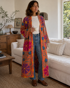 Kimono vest Woman- Orange pepper