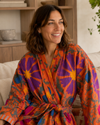 Kimono vest Woman- Orange pepper