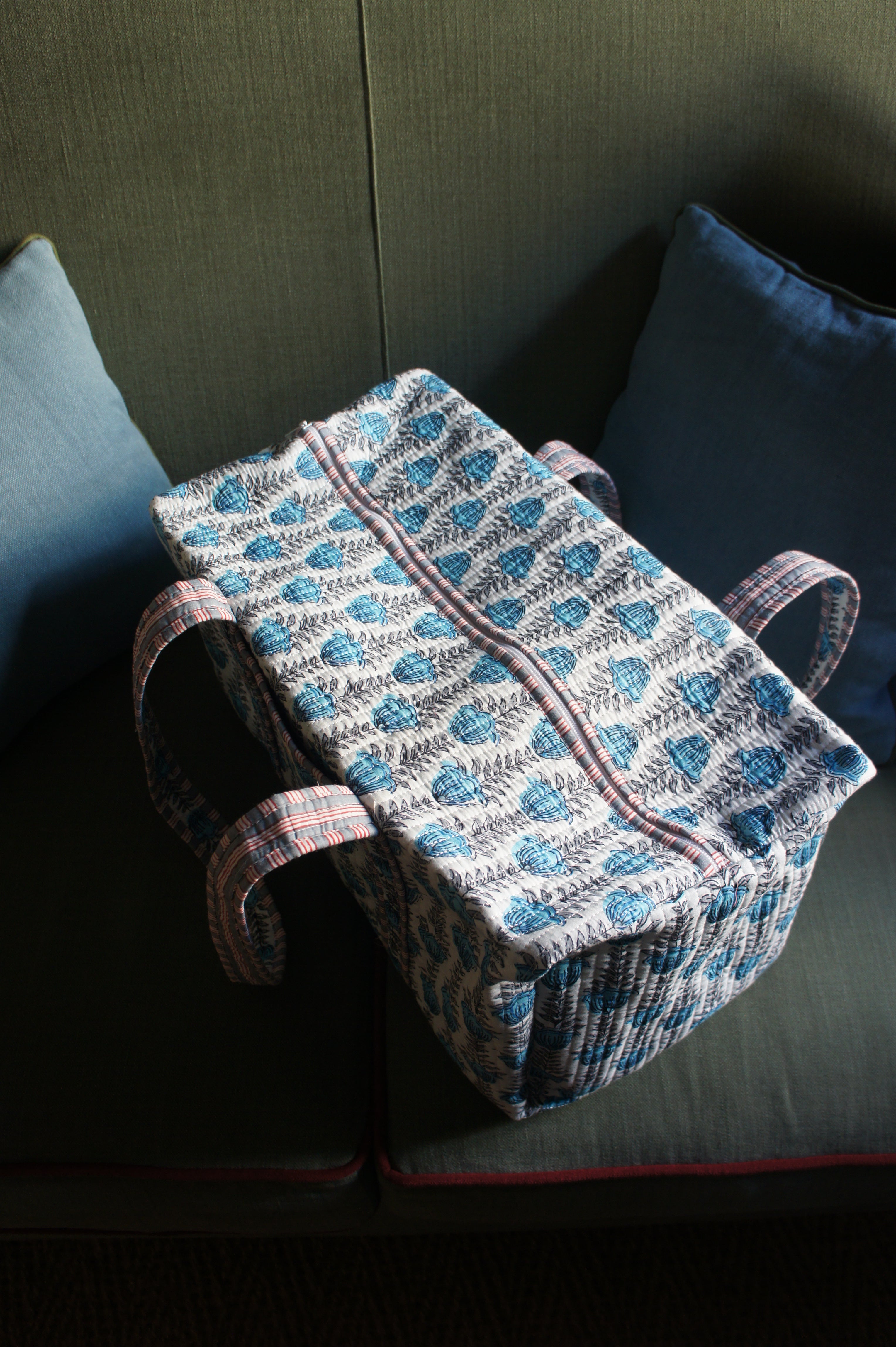 Week-end bag - Azul flowers