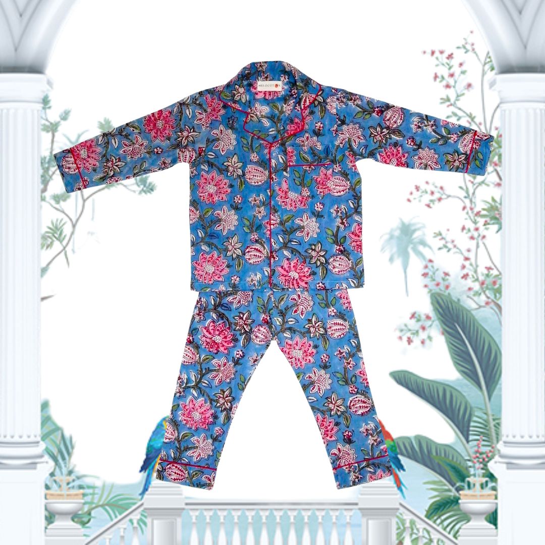 Pajama - Cerulean Basil Kids & Woman