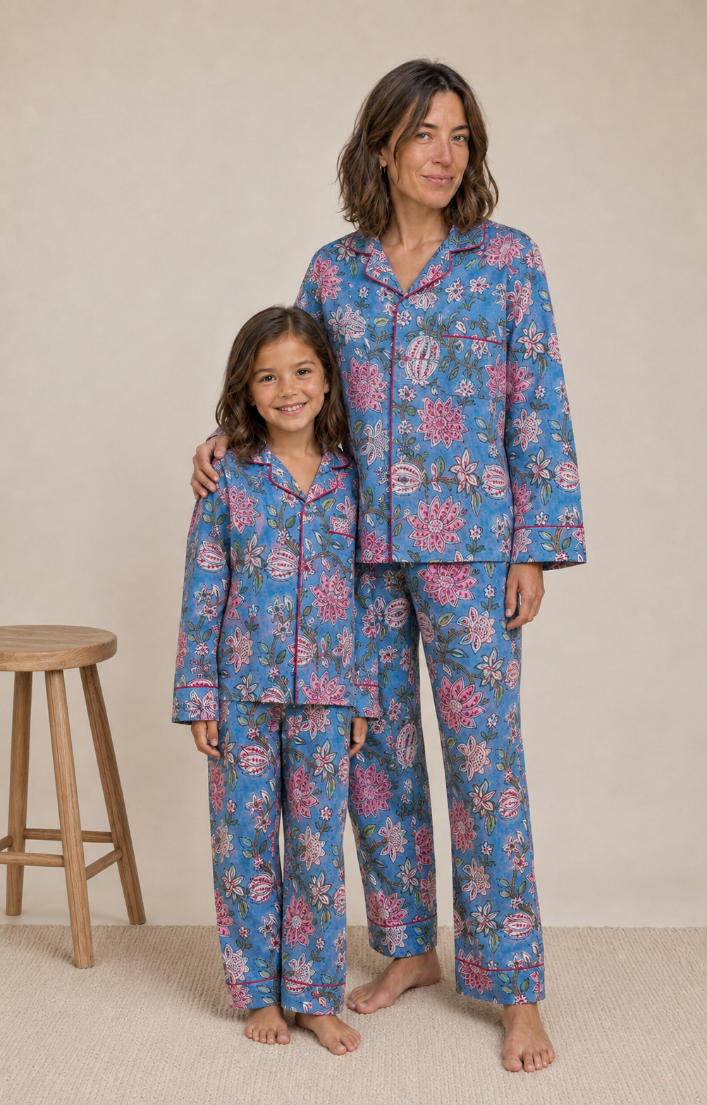 Pajama - Cerulean Basil Kids & Woman