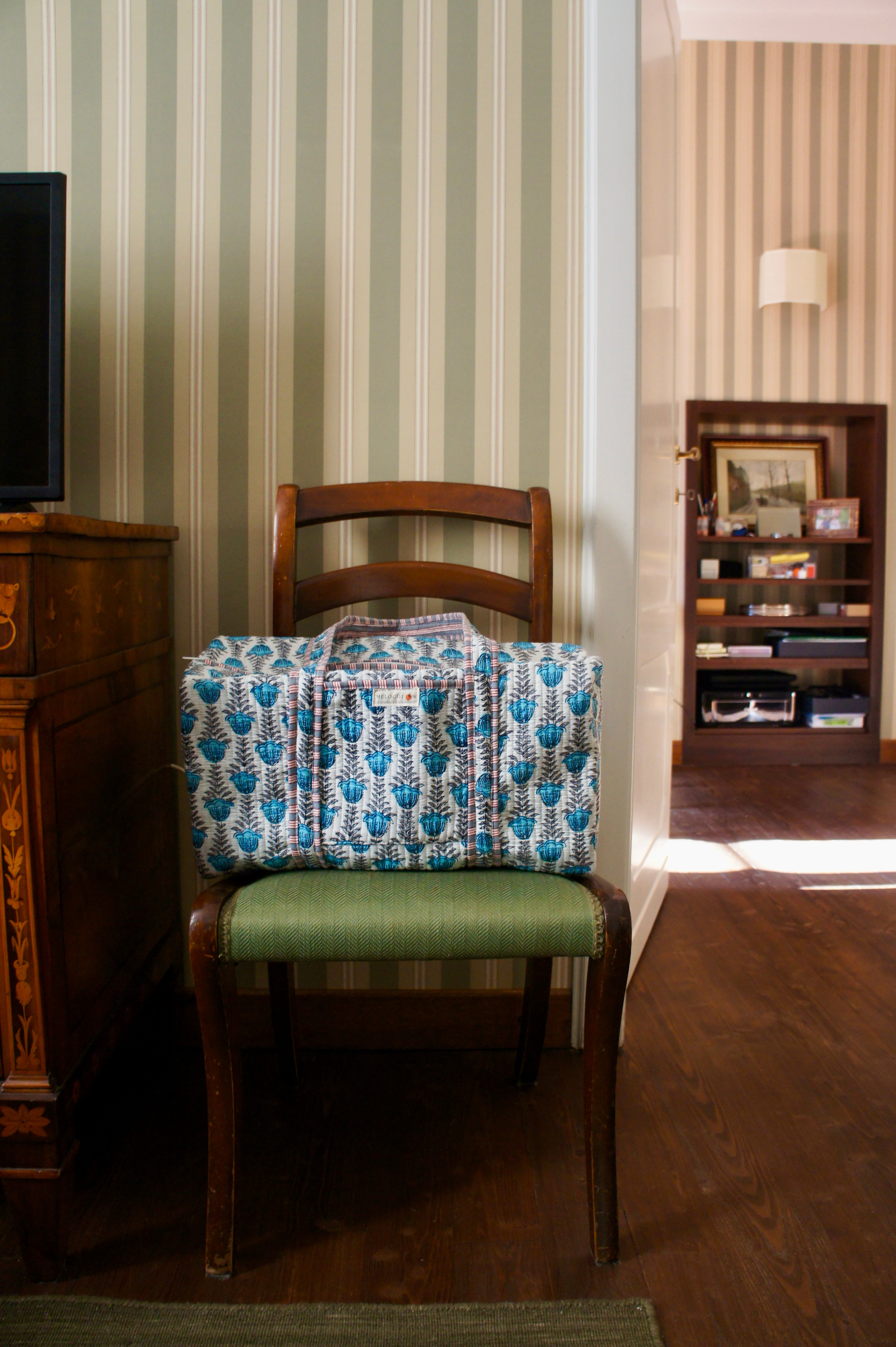 Week-end bag - Azul flowers