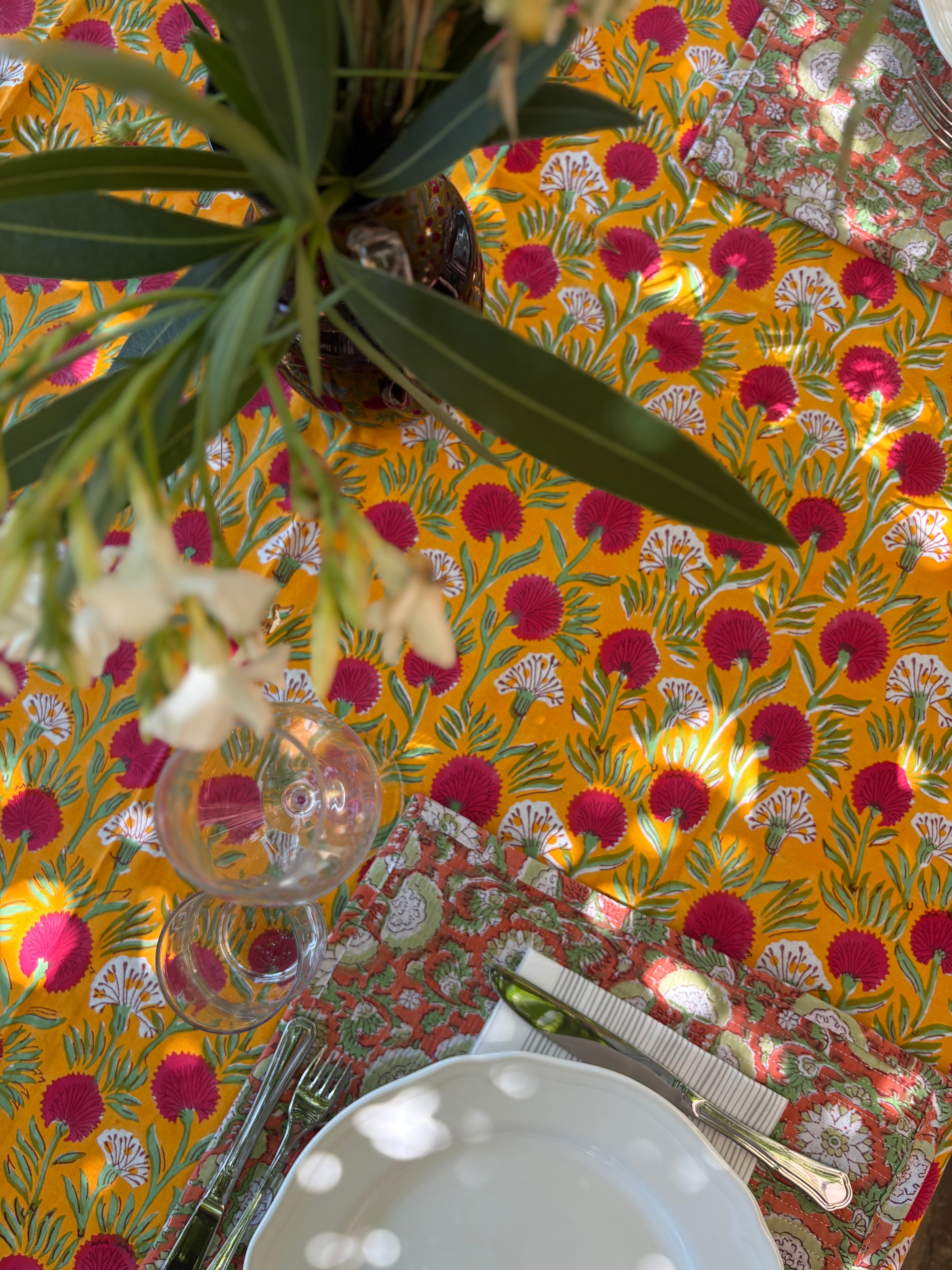 Tablecloth Orange Leaf