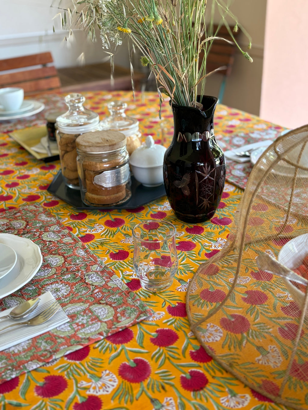 Tablecloth Orange Leaf