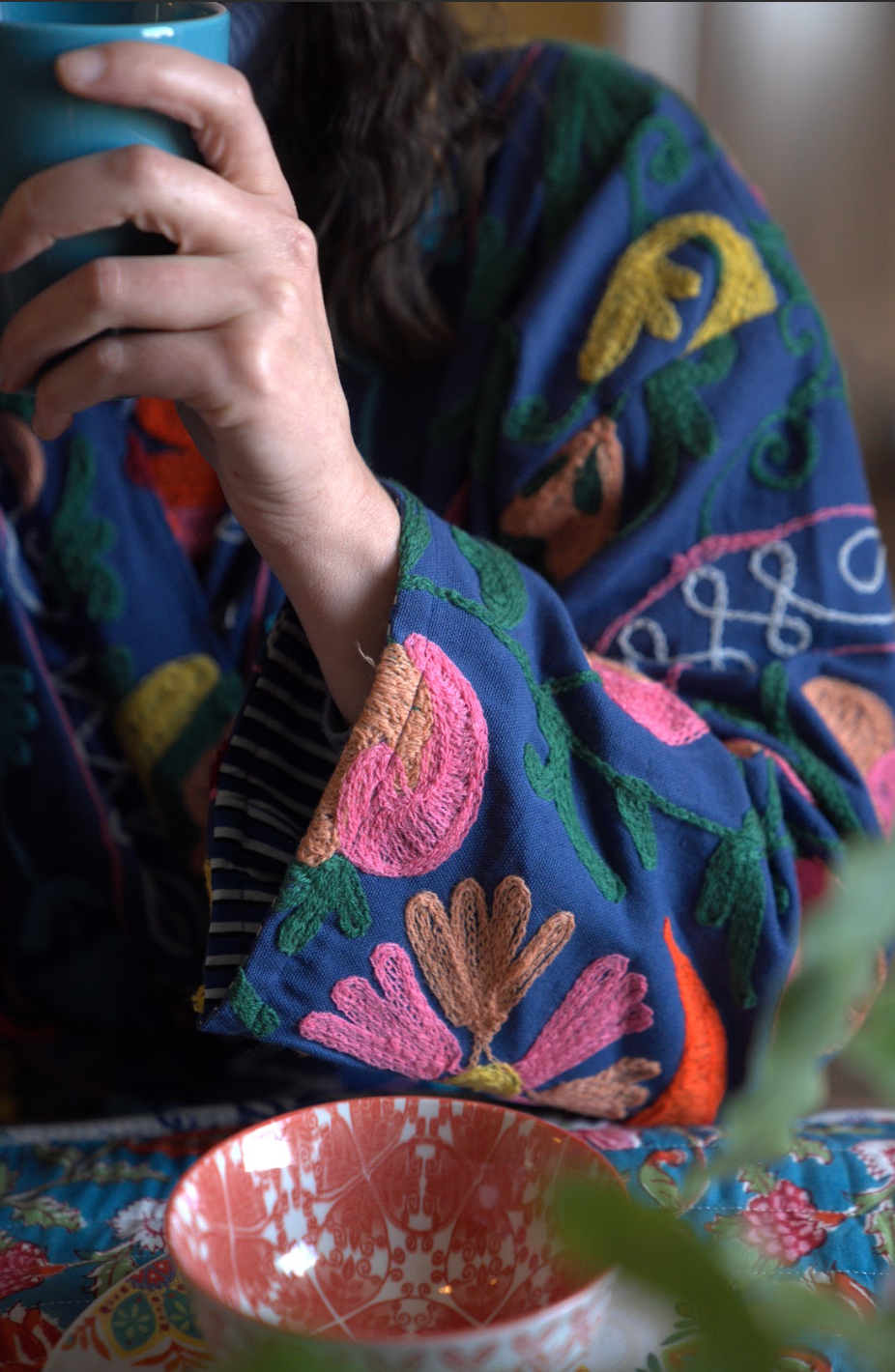 Kimono vest Woman - Blu pepper