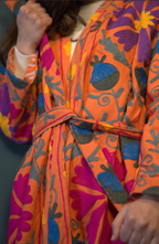 Kimono vest Woman- Orange pepper