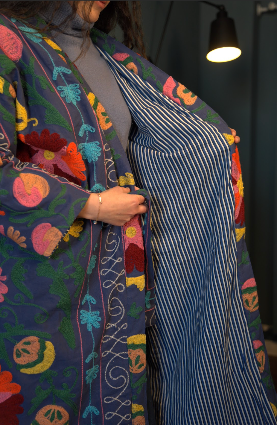 Kimono vest Woman - Blu pepper