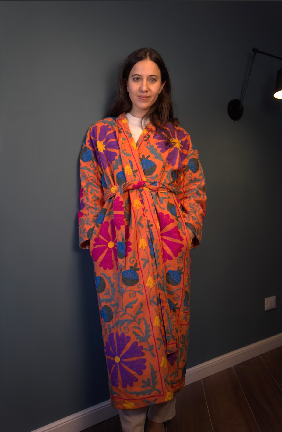 Kimono vest Woman- Orange pepper