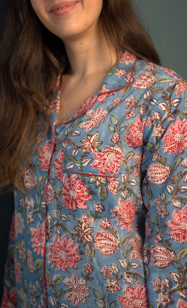 Pajama - Cerulean Basil Kids & Woman