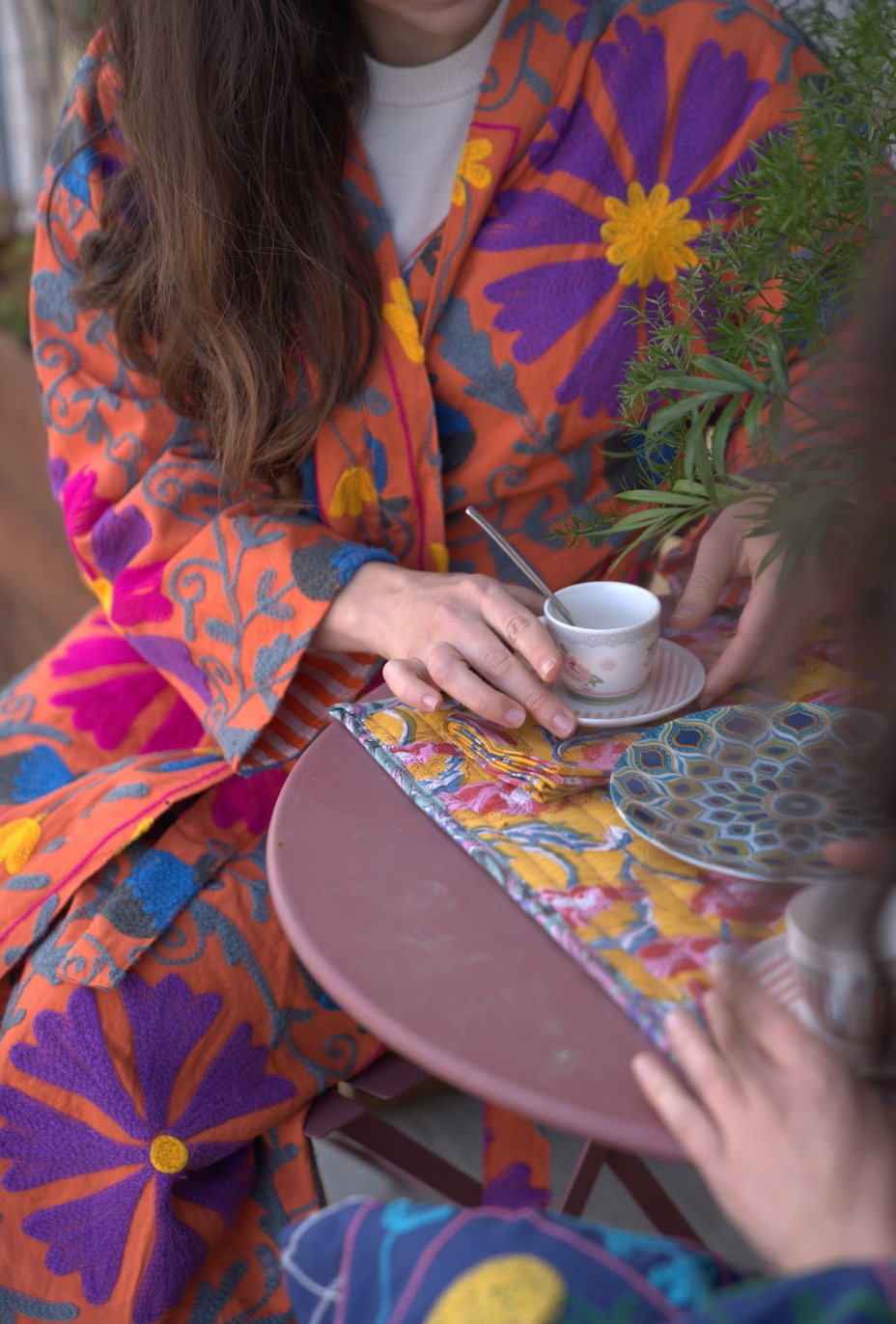 Kimono vest Woman- Orange pepper