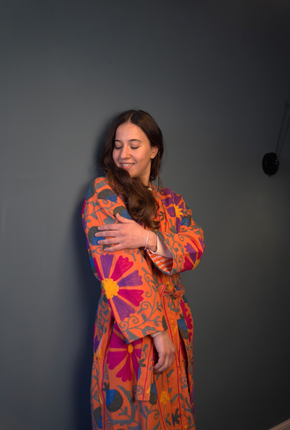 Kimono vest Woman- Orange pepper