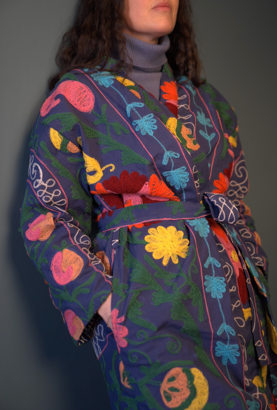 Kimono vest Woman - Blu pepper