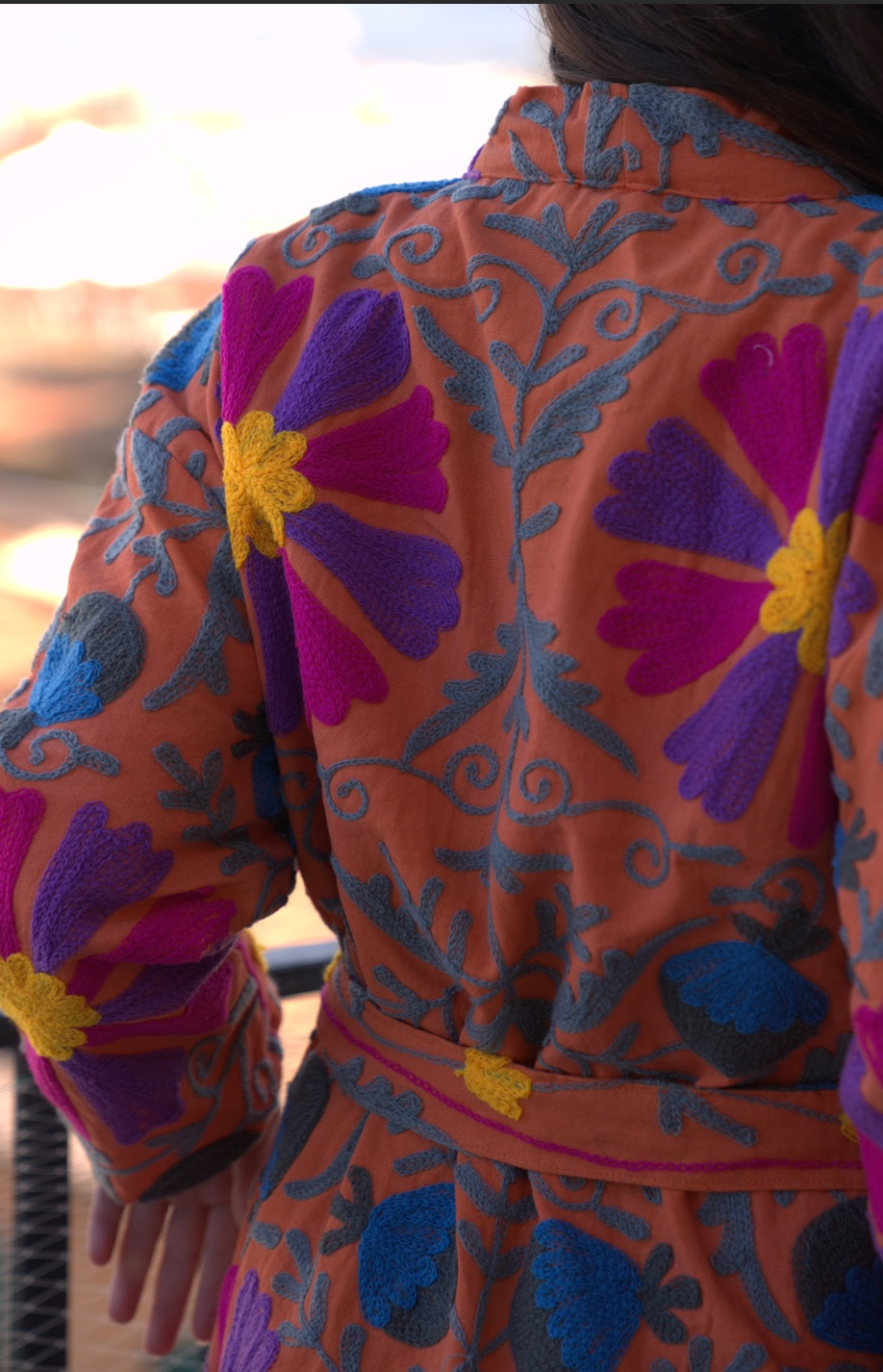 Kimono vest Woman- Orange pepper