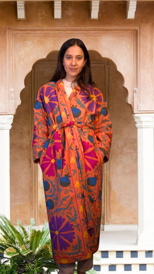 Kimono vest Woman- Orange pepper