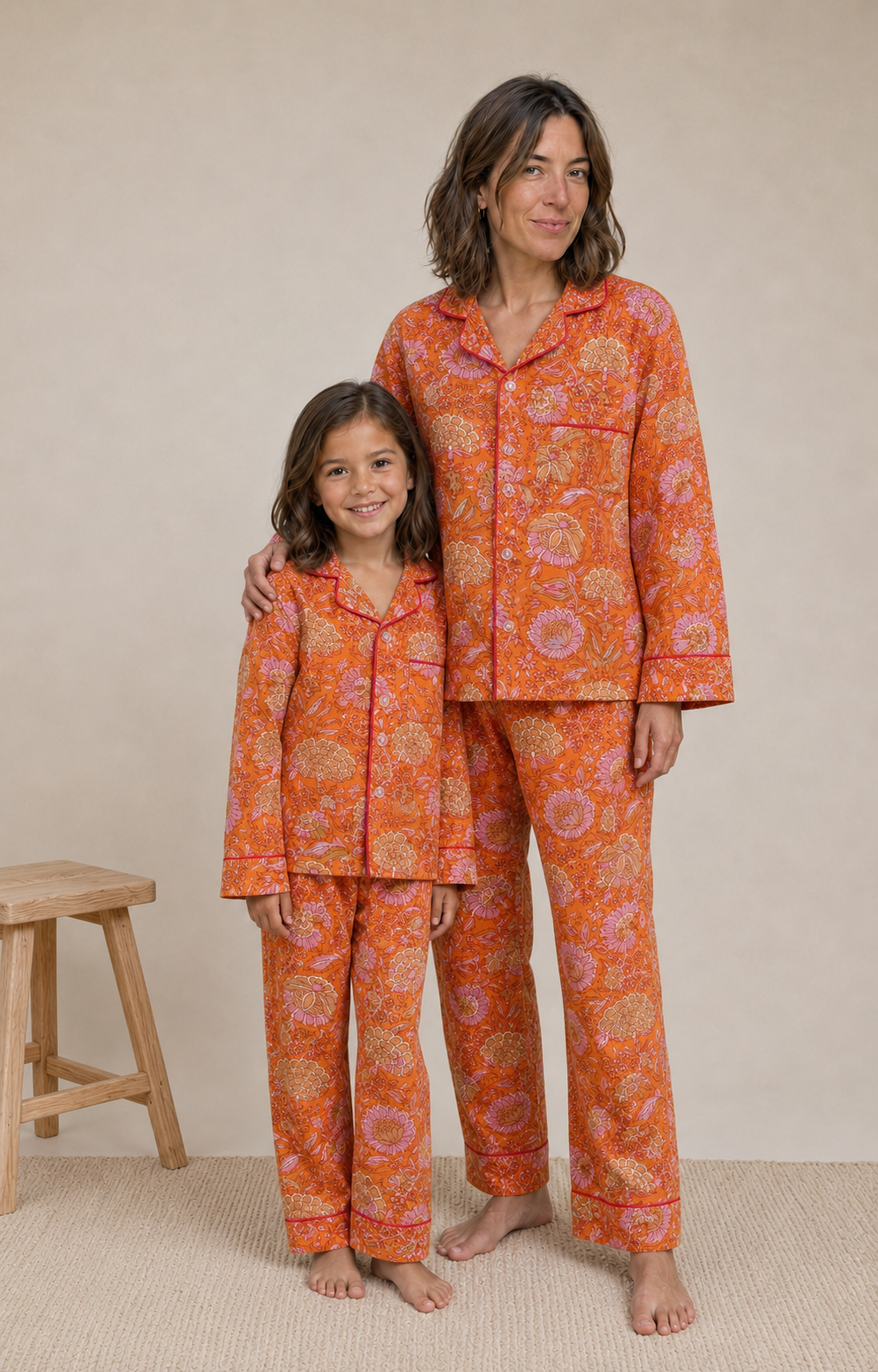 Pajama - Orange Ginger Kids & Woman