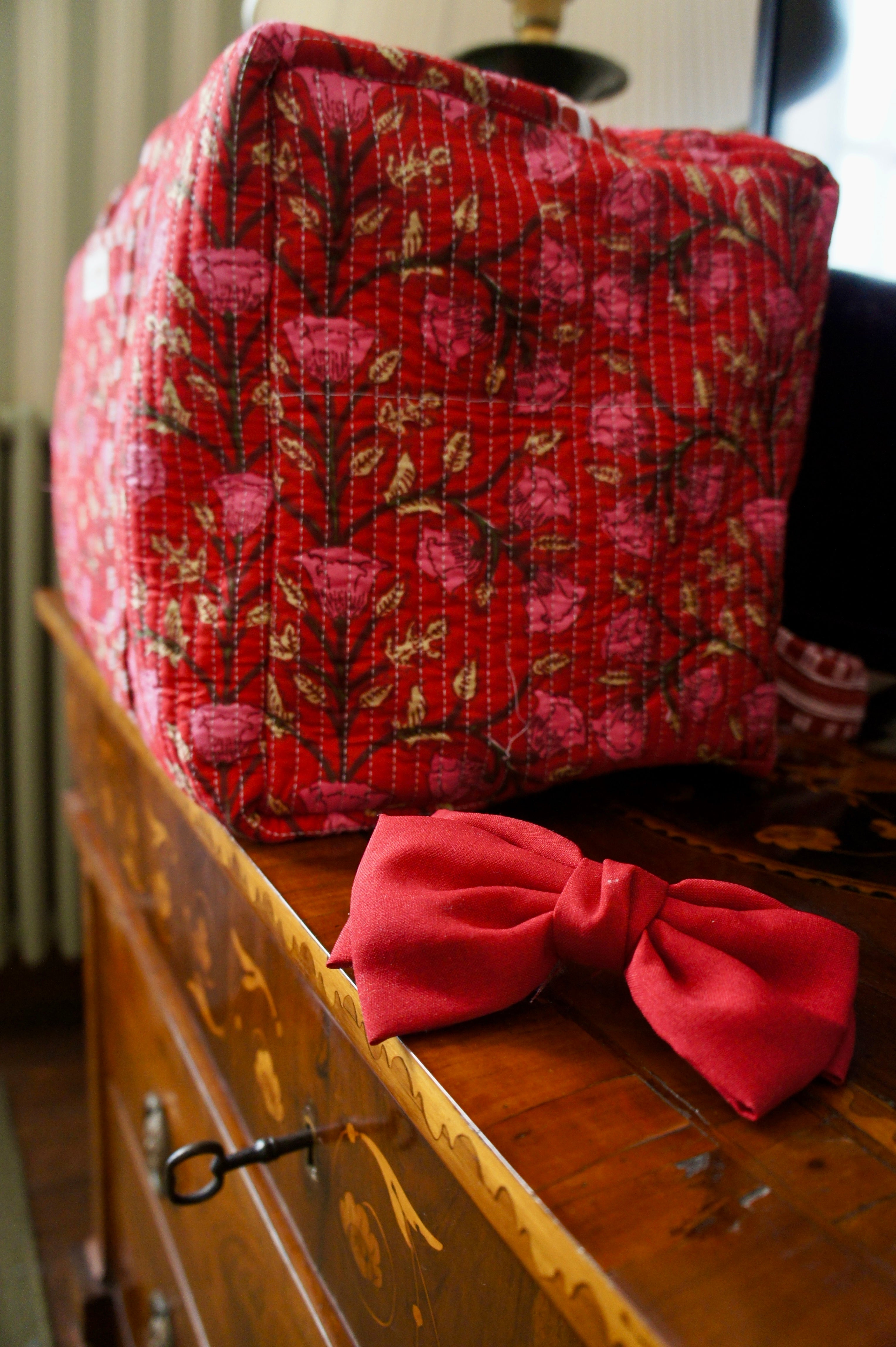 Week-end bag - Red flowers