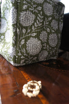 Week-end bag - Green flowers