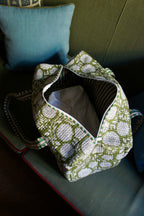 Week-end bag - Green flowers