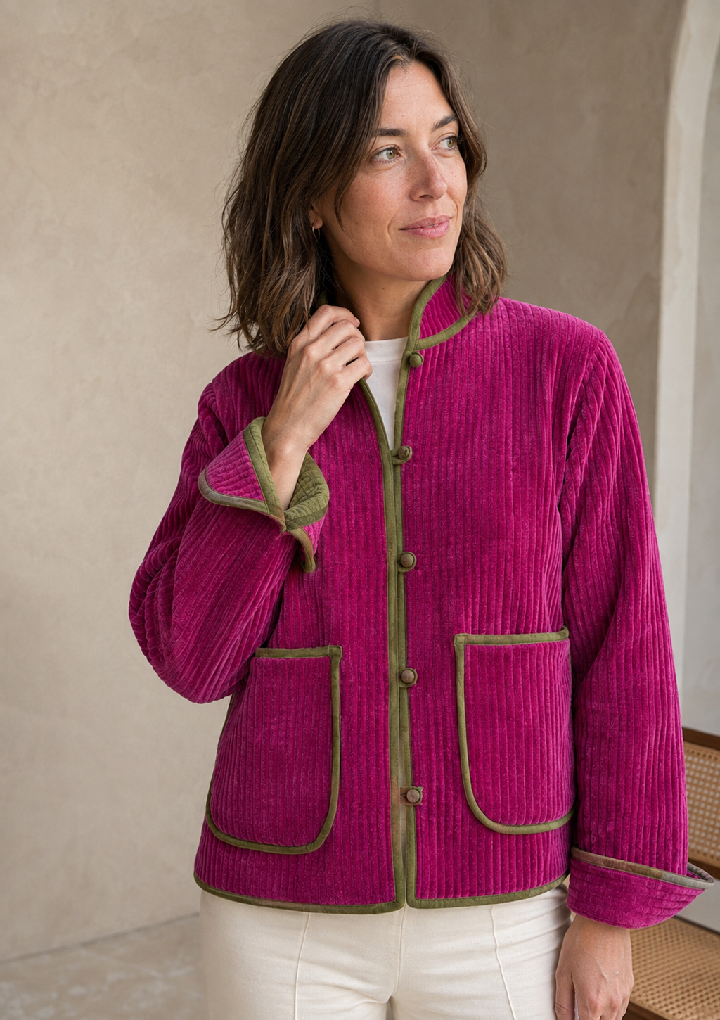 Solapa Jacket Fucsia