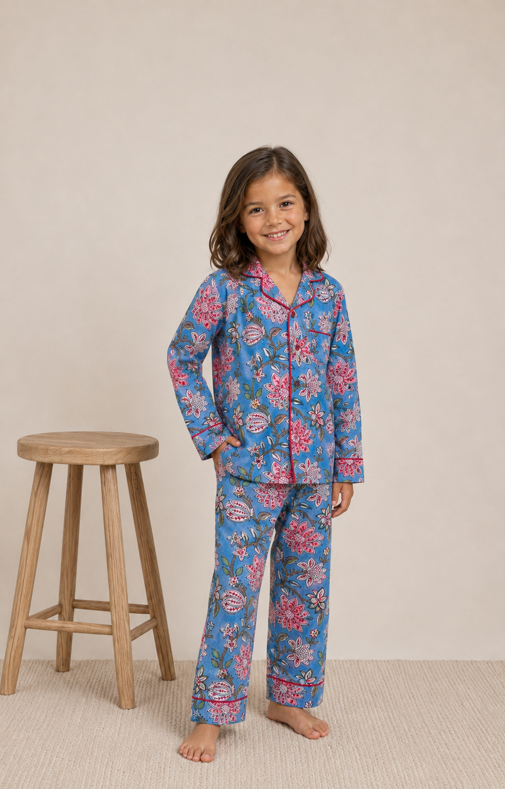 Pajama - Cerulean Basil Kids & Woman